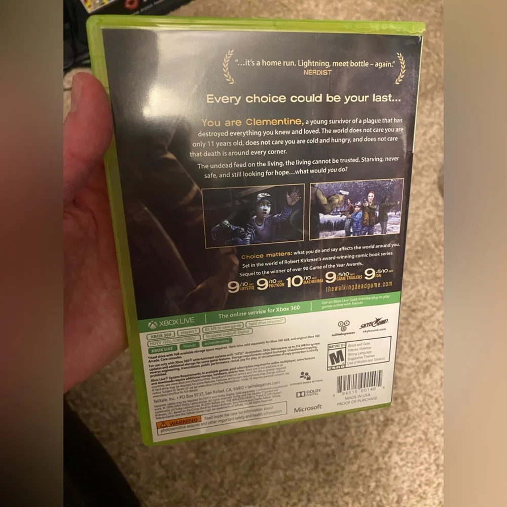 Xbox360 The walking dead season 2 video game